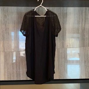 Black and mesh lulu shirt sz6